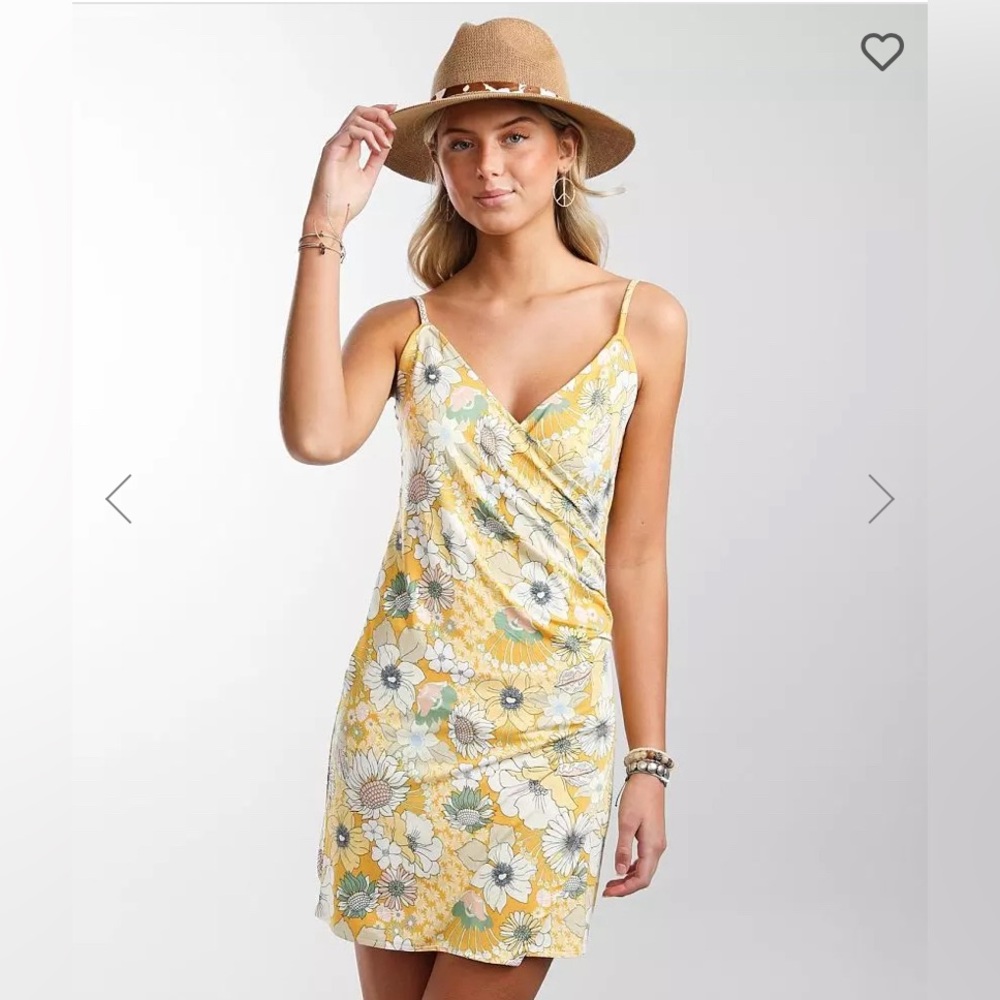 NWT O’Neill‎ Kiki Floral Surplice Mini Dress Large Boho Coquette Cottagecore